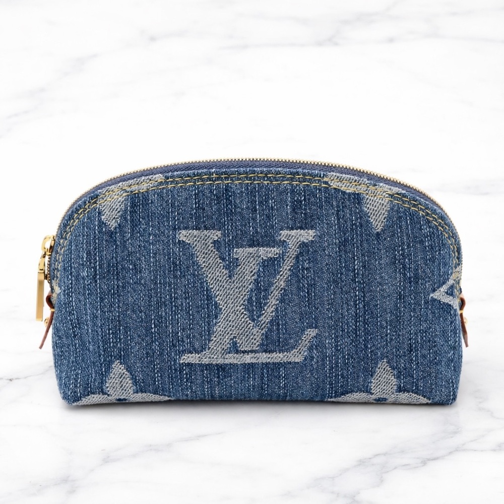 ❌SOLD❌Louis Vuitton Denim Giant Monogram Cosmetic Bag PM